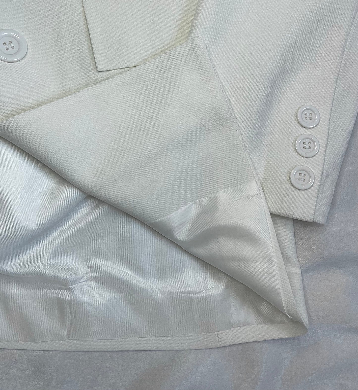 Veste Tailleur Écru Femme Élégante