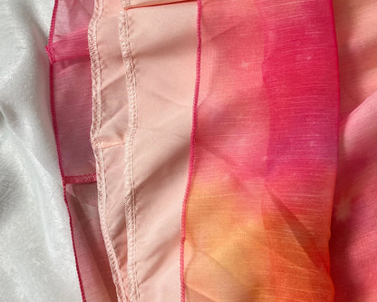 Robe longue fluide rose-orangée - Sunset Divine