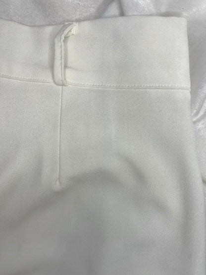 Pantalon Tailleur Écru Femme Chic