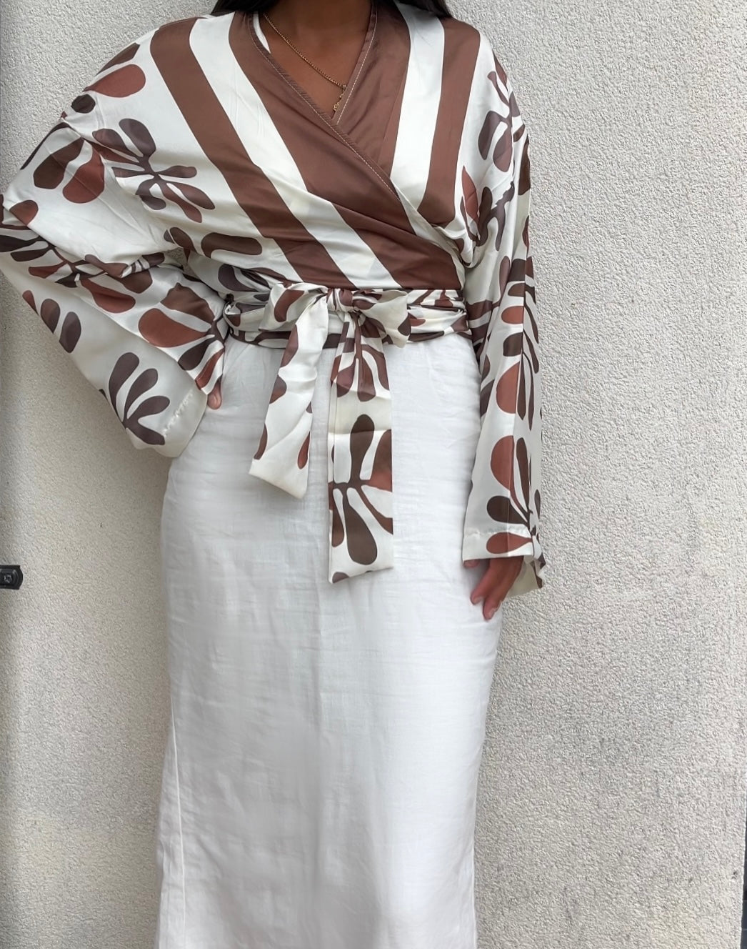 Blouse Satinée à Nouer.