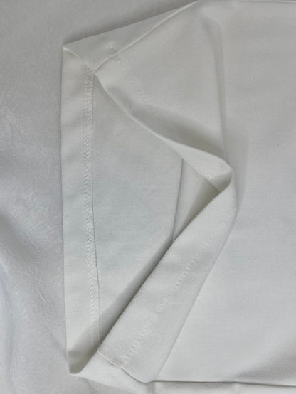 Pantalon Tailleur Écru Femme Chic