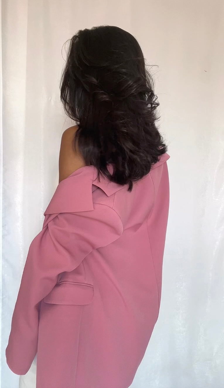 Veste Blazer Elégant Vieux Rose